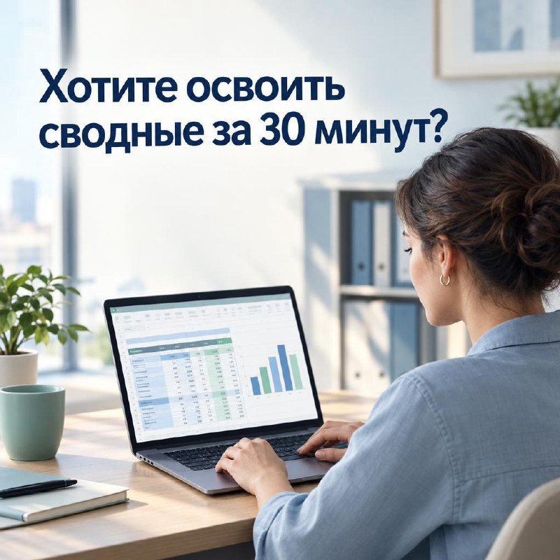 Пример баннера REKLIK для онлайн-школы: «Хотите освоить сводные за 30 минут?»